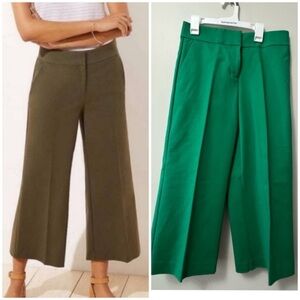 LOFT Riviera Emerald wide leg pants 2P